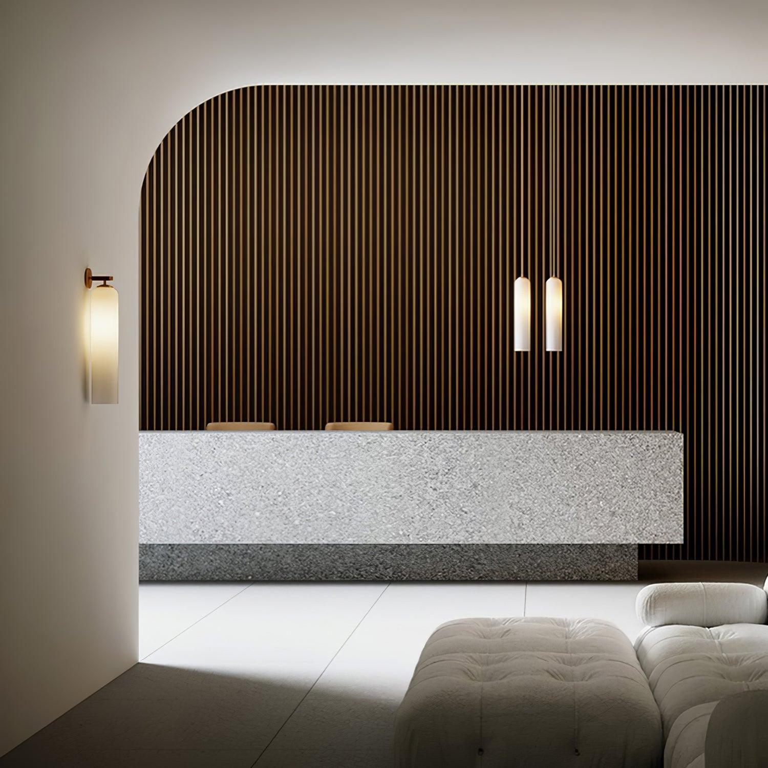 Elegant Glass Wall Sconce Lighting – Modern Design for Warm Ambiance in Living Room, Bedroom, or Hallway