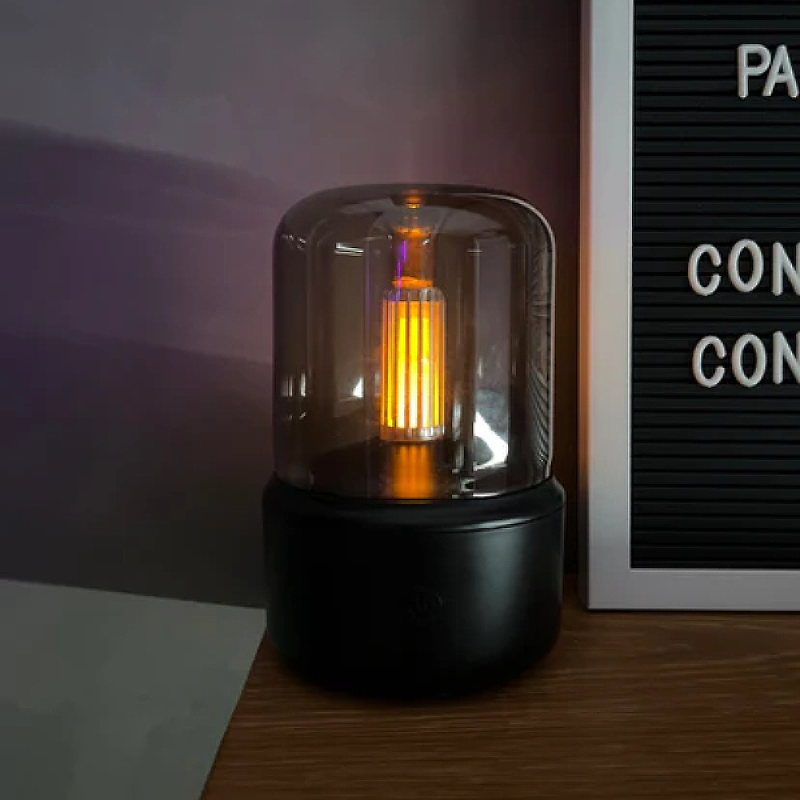 Elegant Aroma Diffuser Lamp with LED Flame – Aromatherapy Electric Diffuser for Essential Oils, Stylish Home Decor-4