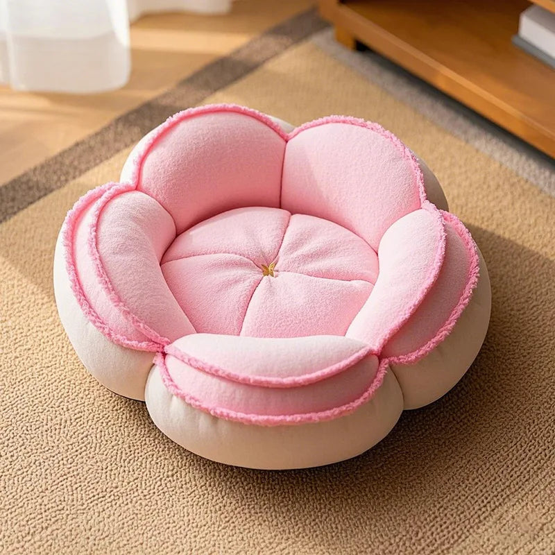 Cherry Blossom Cat Bed - Cozy Removable Pet Nest for Cats and Small Dogs, Easy to Clean