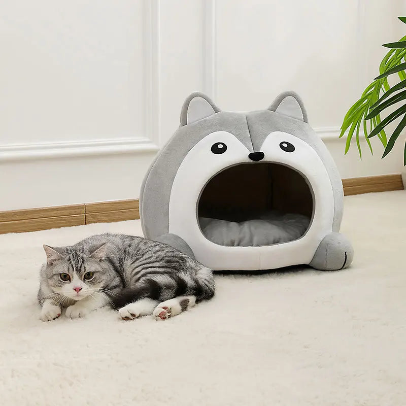Cozy Soft Cat Bed for Kittens and Small Dogs - Comfortable, Portable, Easy to Clean Lounger