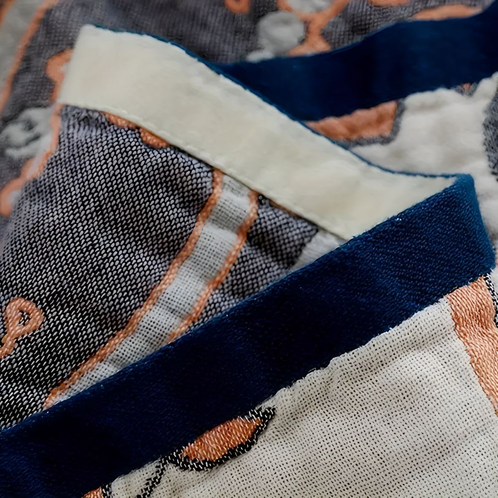 Floral Cotton Throw Blanket – Lightweight, Breathable, Reversible Design for All-Season Comfort 2