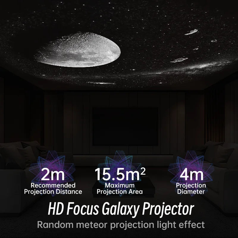 Galaxy Projector Pro Night Light - 360° Rotating Planetarium Lamp for Kids' Bedroom with 12 Display Scenarios 1