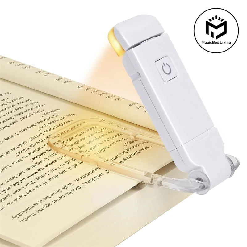 USB Rechargeable Clip-On Book Light with Adjustable Brightness and Color Temperature – Portable Reading Lamp for Eye Protection-1