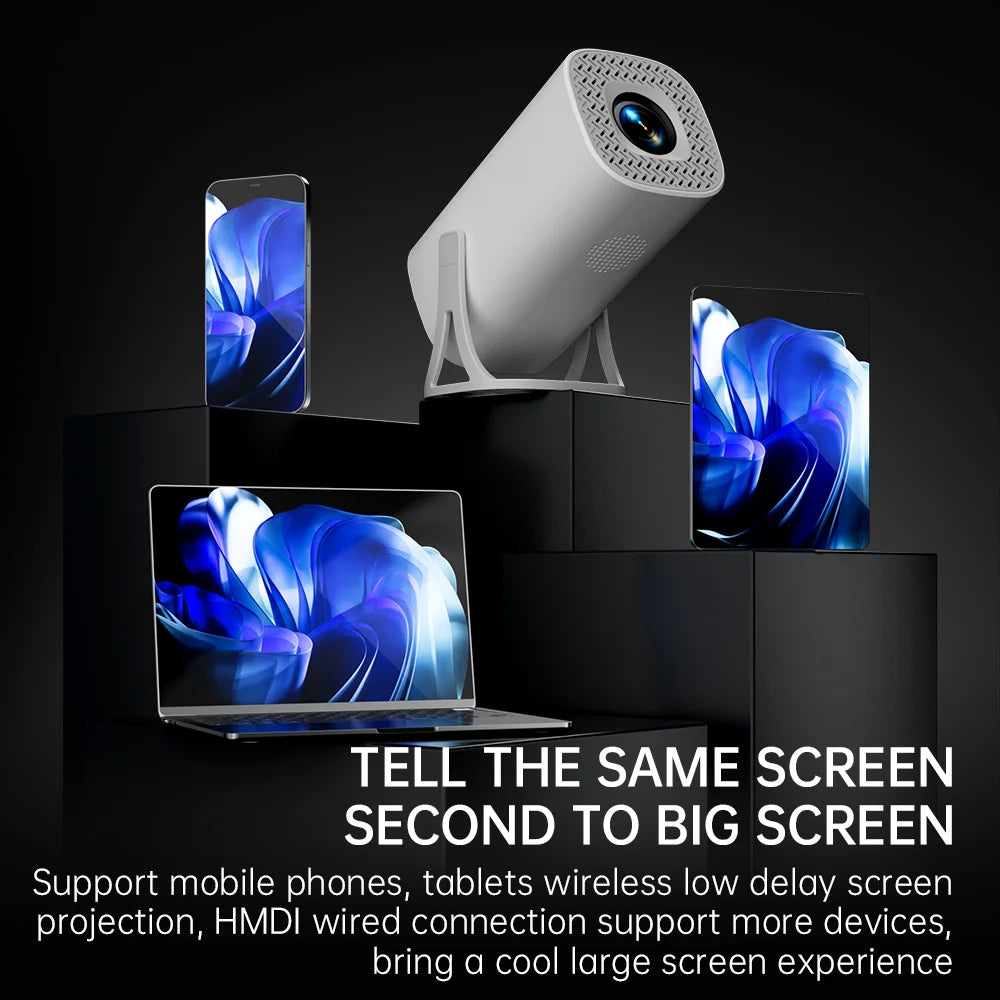 HONGTOP S40 Mini Projector - Portable 4K Support, Short Throw, Android 11 Home Cinema Experience 5