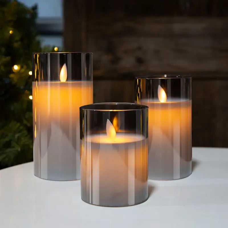 Realistic Flame Effect LED Candle Set – Elegant Wax Candles with Remote-2