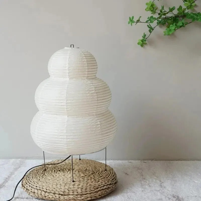 Japanese Washi Floor Lamp – Spherical Rice Paper Design for Soft Diffused Light, 40cm Diameter, E27 Bulb Compatible 3