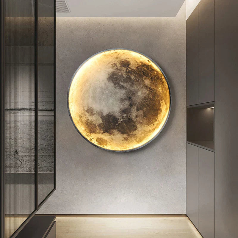 LUNA - Realistic Moon Surface Wall Lamp for Bedroom & Living Room