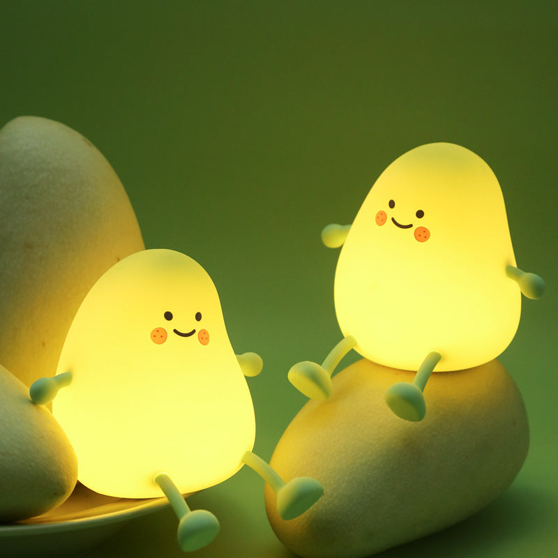 Mango LED Night Light - Soft Glow for Stress Relief and Relaxation, Cute Design for Bedrooms and Nurseries 1