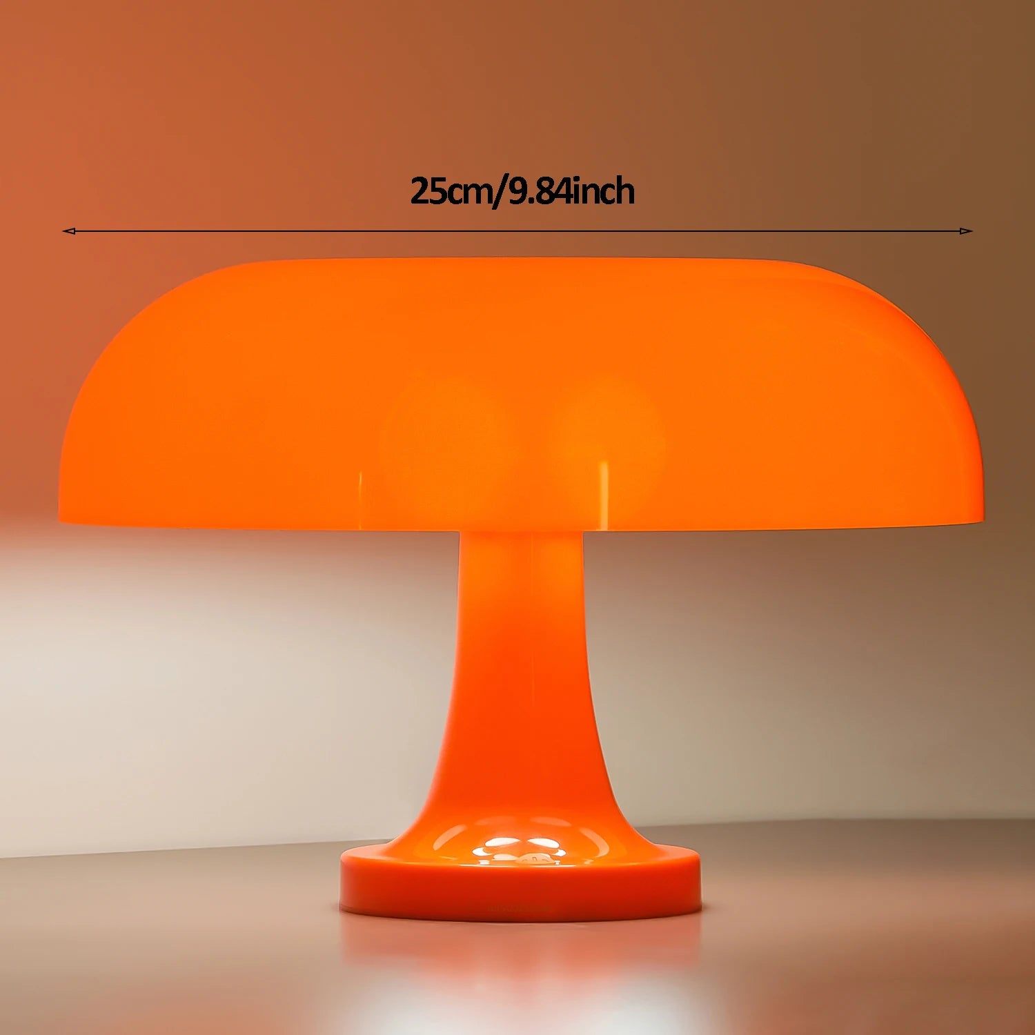 Modern Mushroom Table Lamp with Adjustable Brightness – USB and Type-C Charging, Color Options for Bedroom or Desk