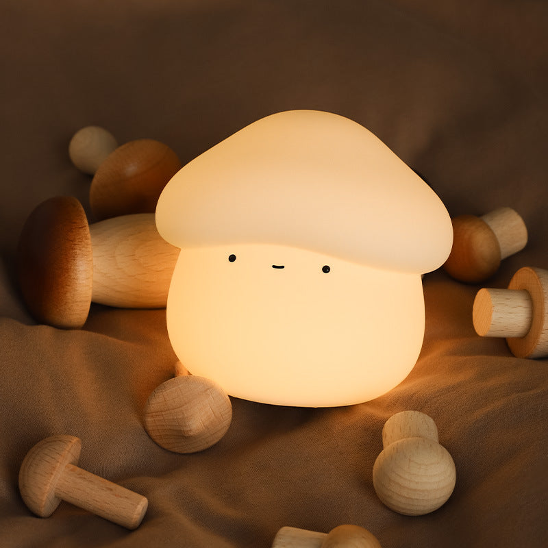 Mushroom LED Night Light - Soft Glow for Cozy Ambiance, Safe and Rechargeable Design