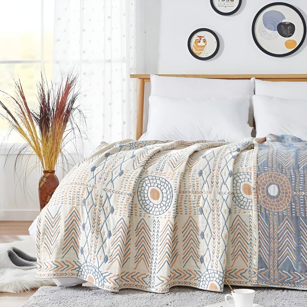 Reversible Cotton Throw Blanket – Soft Dual-Sided Design for Cozy Comfort, 50 x 60 Inches 1