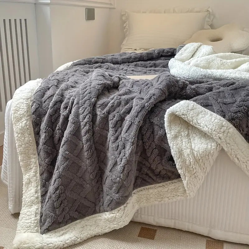 Reversible Sherpa Throw Blanket - Soft Fleece, Cozy 50x60 Inches, Lightweight for Year-Round Use, Machine Washable 2