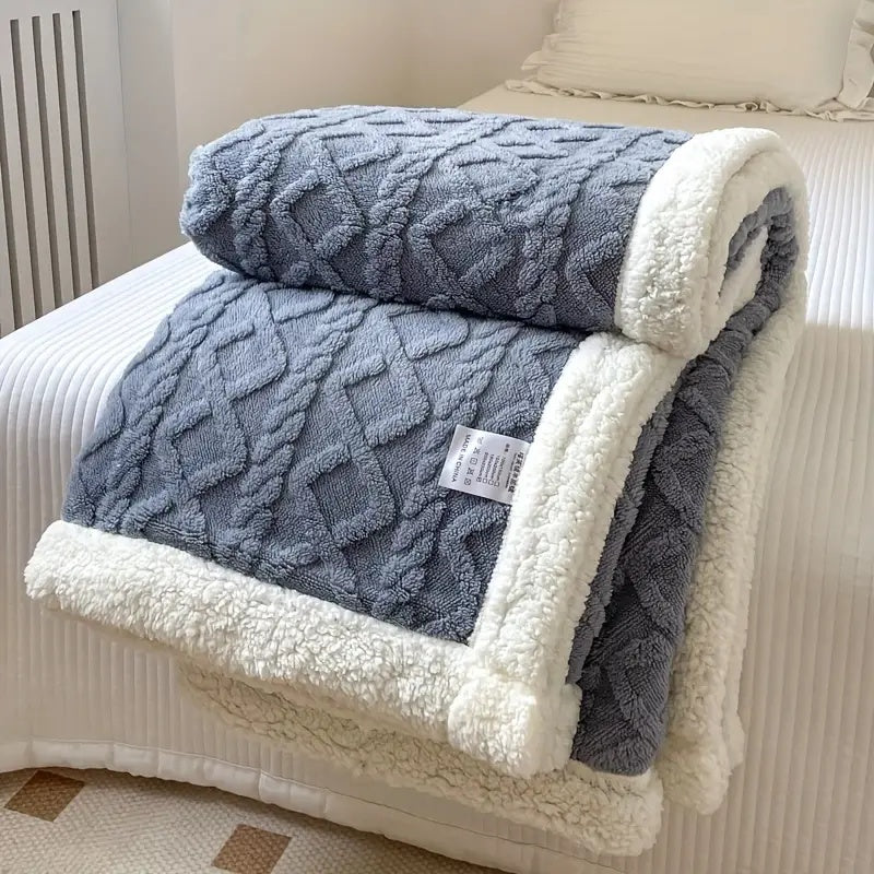 Reversible Sherpa Throw Blanket - Soft Fleece, Cozy 50x60 Inches, Lightweight for Year-Round Use, Machine Washable 3