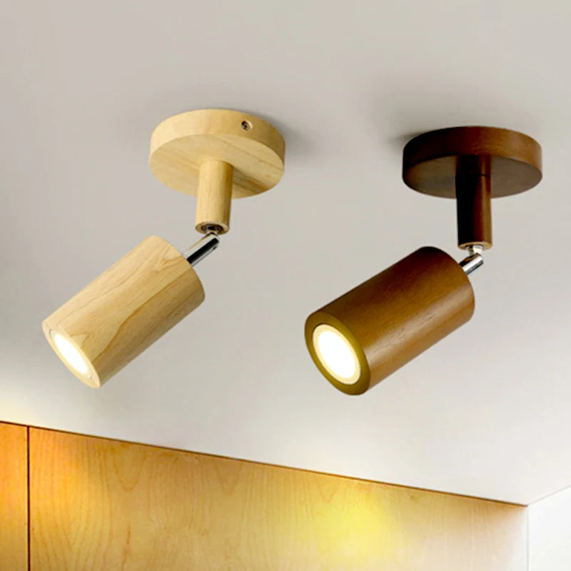 Nordic Solid Wood LED Wall Lamp – Adjustable Wall Sconce Lighting for Indoor Home Decor-3