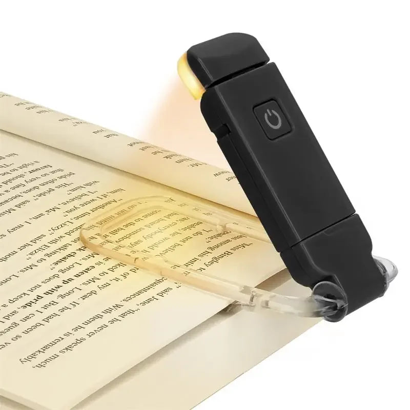Variant image for USB Rechargeable Clip-On Book Light with Adjustable Brightness and Color Temperature – Portable Reading Lamp for Eye Protection-1