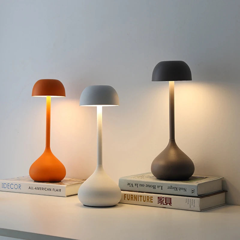 Portable Touch Dimming LED Table Lamp - Rechargeable Cordless Night Light for Bedside, Desk, and Camping-1