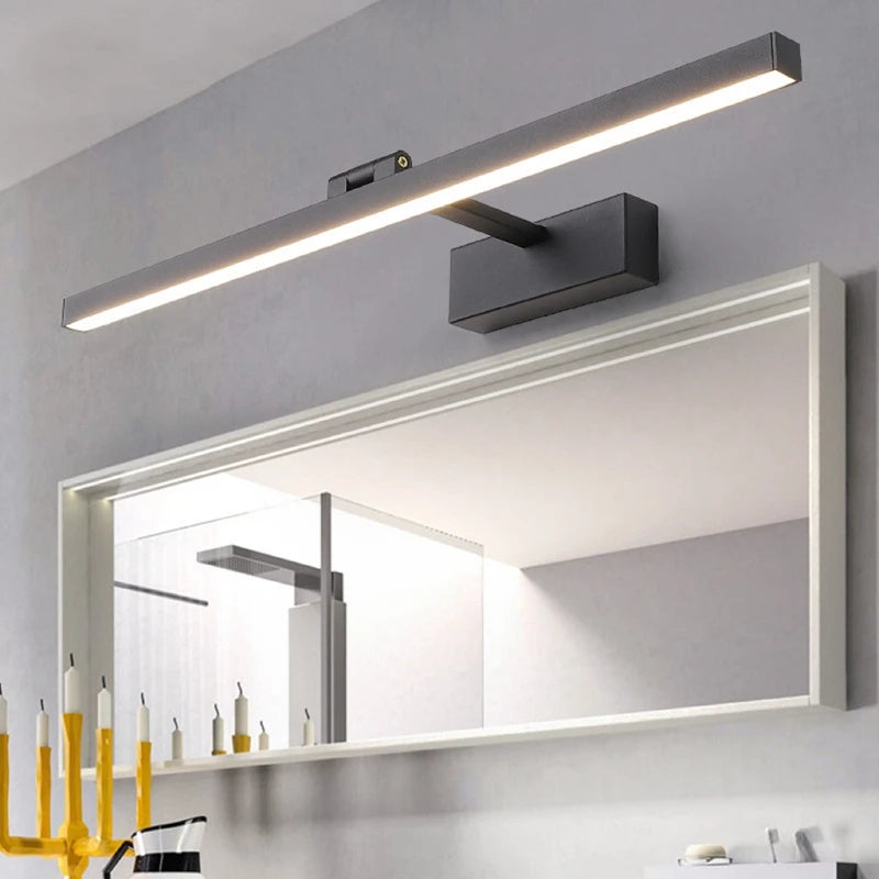 Modern Waterproof LED Bathroom Wall Lamp – Adjustable Size, Acrylic and Aluminum Wall Sconce Lighting, Warm & Cold White Options-1