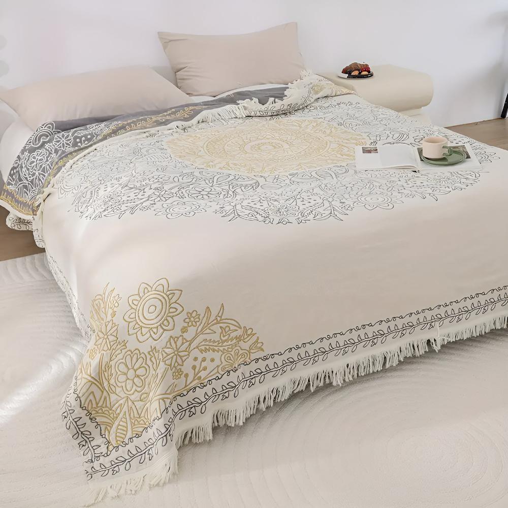 Scandi Chic Cotton Throw Blanket – Reversible Jacquard Design, Soft Durable Home Decor for All Seasons 1