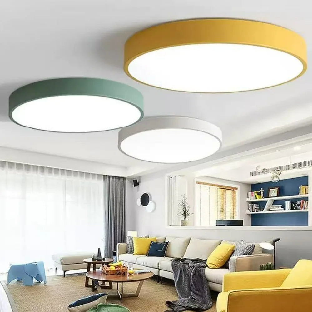 Modern LED Ceiling Light with Remote Control – Dimmable Round Lamp for Living Room, Bedroom, and Kitchen-1