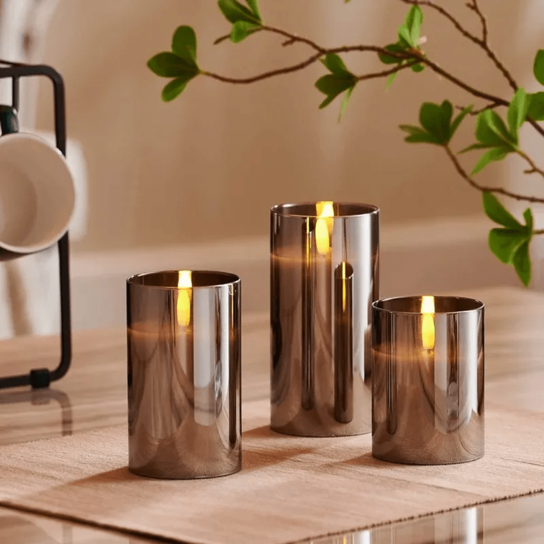 Realistic Flame Effect LED Candle Set – Elegant Wax Candles with Remote-4