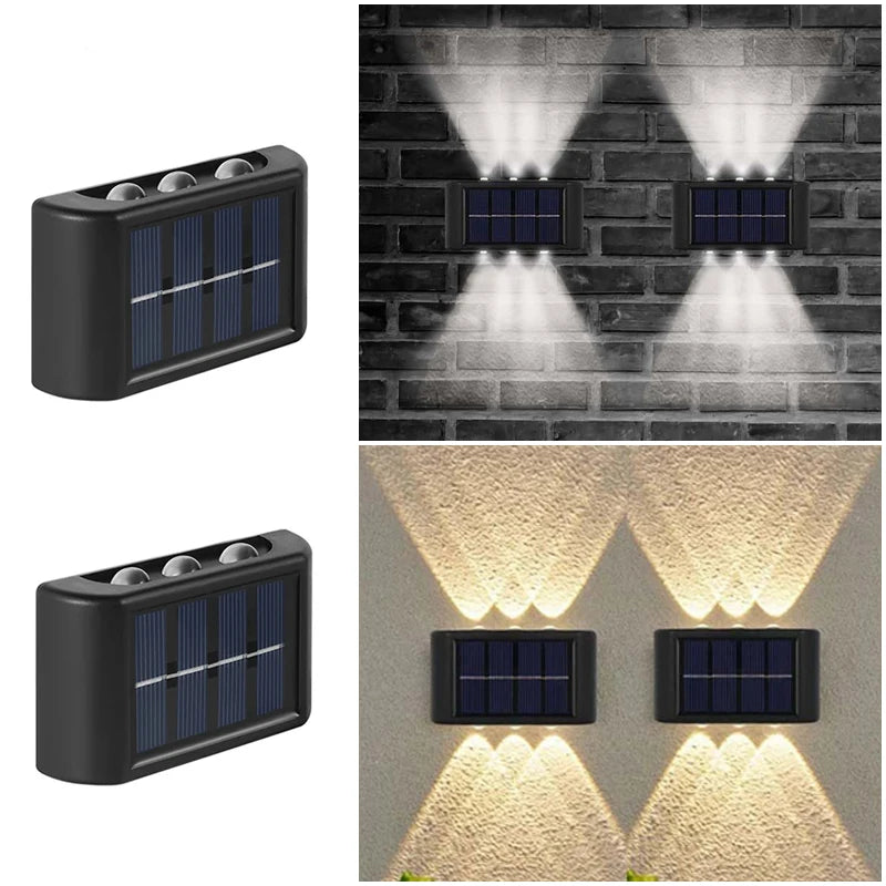 Solar Garden Wall Light - Waterproof Outdoor LED Lamp with Multiple Light Colors for Efficient Solar Lighting 0