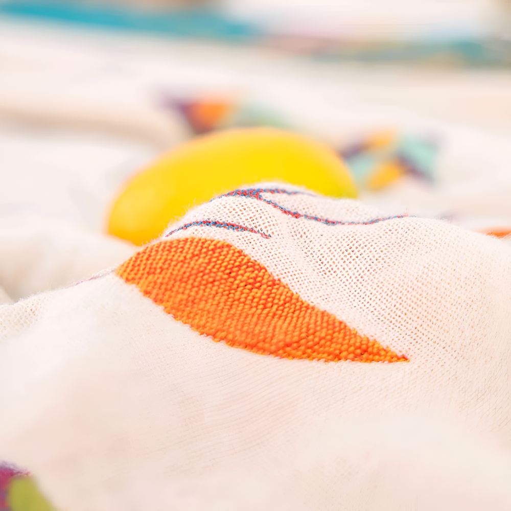 Whimsical Bird Cotton Throw Blanket with Tassels – Lightweight Boho Home Decor, Vibrant Multi-Color Design 3