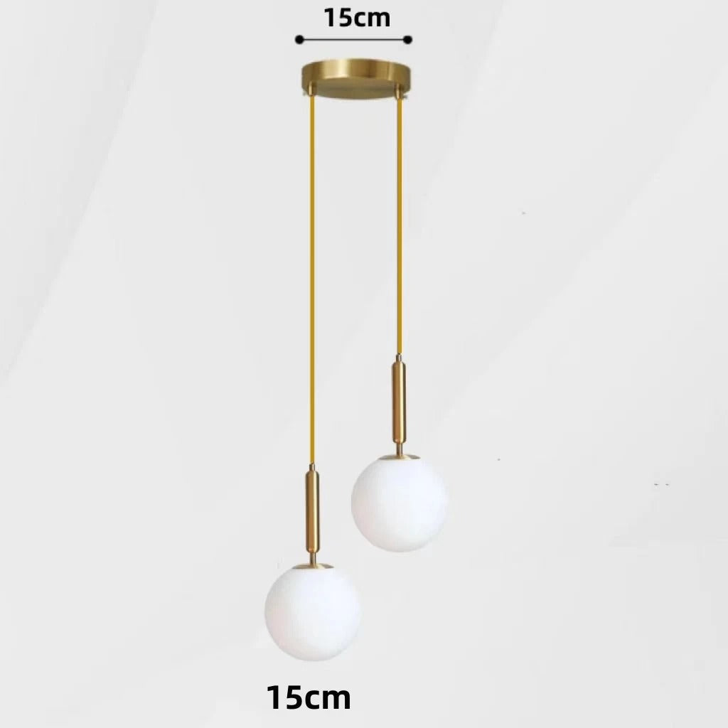 Variant image for Modern Glass Pendant Lamp with Aluminum Finish – Stylish Kitchen Pendant Lighting for Dining and Living Spaces-16